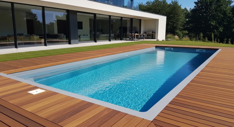 Exemple de piscine enterrée réalisée à Castets